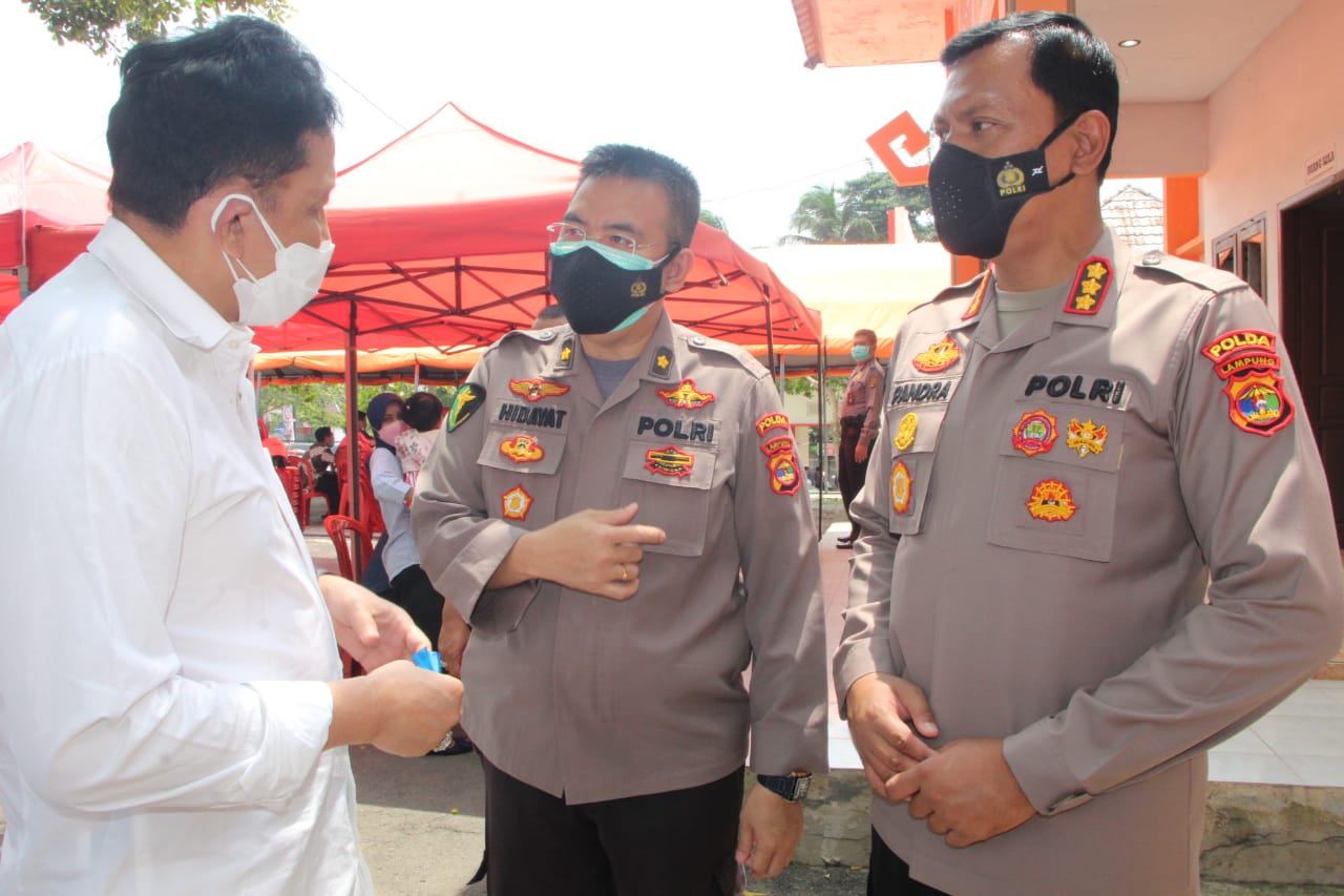 Dua Hari Gerai Vaksin Presisi Polda Lampung dan Jajaran Vaksinasi 12.765 Orang